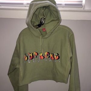 Supreme whole car cropped hoodie